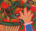 Apple Picker by Lucy Tokheim. 6" x 6" print.