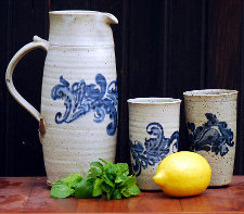 Rosemaled Pitcher Set